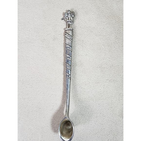 Godinger Candle Snuffer Angel Playing Violin 10" Silver Art Holiday 80's Vintage - Picture 4 of 11